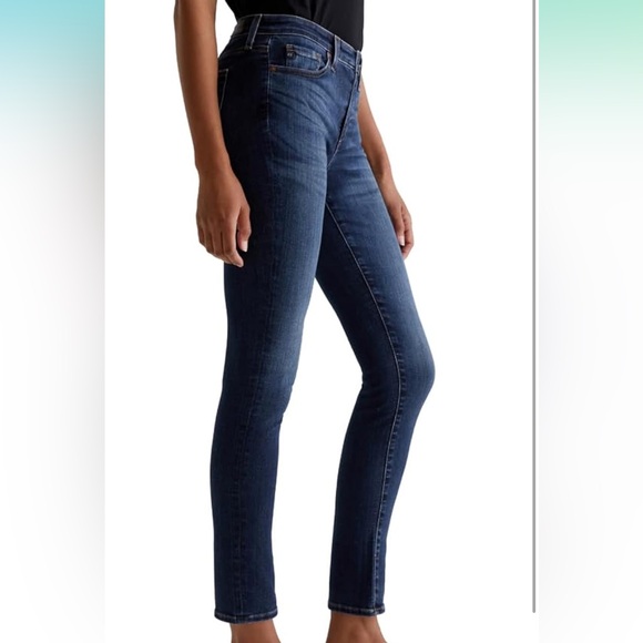 AG The Prima Mid Rise Cigarette Dark Blue Denim Jean Size 31 Women’s - Picture 4 of 11